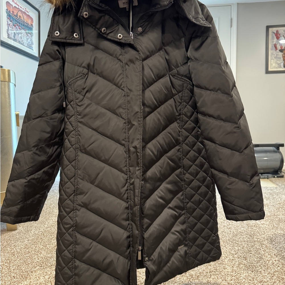 Kenneth Cole Reaction Women's Black Puffer Jacket Sz Large